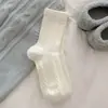 Calcetines de Lana de Australia Blancos para Mujer, Calcetines Gruesos Cálidos de Felpa para el Suelo de Otoño e Invierno, Calcetines para Dormir de Maternidad, Calcetines de Media Pantorrilla