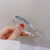 Pulsera brillante de plata 999 pura extensible telescópica empujar-tirar simple pulsera de plata doble bu pulsera de superficie ancha empujar-tirar de plata de ley