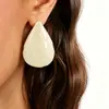 E15209 Pendientes de Resina Plegada con Forma de Lágrima Retro Transfronterizos, Pendientes Versátiles Multicolores de Estilo Francés de Moda para Mujer