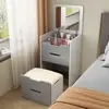 Tocador apartamento pequeño tapa abatible moderno simple gabinete de almacenamiento tocador integrado cajón mesita de noche mini tocador