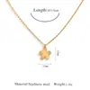 Collar de Flor con Diseño de Abanico Acero Inoxidable Colgante de Corazón y Lazo Lujo Ligero Accesorio Versátil Venta al por Mayor