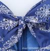 Ropa de Mujer al por Mayor Comercio Exterior Estilo Europeo y Americano Moda Temperamento Estampado Calado Bordado Midi Vestido de Tirantes 3564112