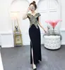 Vestido de Noiva Vermelho Estilo Chinês 2026 Novo Modelo de Primavera Cauda de Peixe Emagrecedor Casamento Qipao Vestido de Noite Longo Estilo Verão para Mulheres