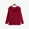 Elegante blusa de tricô ombro a ombro, plus size, para o outono de 2026, projetada para um visual slim e elegante, perfeita como peça básica estilo francês.. 25178