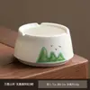 Nuevo Cenicero de Porcelana Blanca de Jade Grasa de Oveja Hogar Sala de Estar Oficina Cenicero de Personalidad Creativa Cenicero Anti-Ceniza Voladora