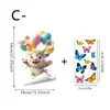 Pegatinas Electrostáticas Transparentes para Vidrio de Animales Lindos Transfronterizas para Puertas de Vidrio con Patrones Creativos de Flamenco, Panda y Zorro de Dibujos Animados