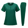 Ropa Lavable de Manga Corta Estilo Europeo Fresca Elástica Cepillo Mano Ropa Para Clínicas Dentales Orales Ropa de Trabajo Dropshipping