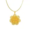 Colar feminino de ouro de areia do Vietnã com pistilo oco multicamadas, pingente de rosa rico, fornecimento ao vivo, lei antiga