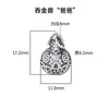 Pingente de Besta Devoradora de Ouro Prata Pura 999 Acessórios 3D Pulseira de Cordão de Miçangas DIY Pingente de Colar Família da Besta Devoradora de Ouro