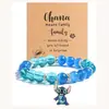 Venta Caliente Transfronteriza de Amazon Pulsera de Cristal con Cuentas de Ópalo Natural Personaje Stitchai Regalo para Niños