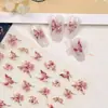 Novo Adesivo para Nail Art Estéreo 5D Em relevo Borboleta Flor Renda Laço Rosa Adesivo de Unha de Alta Qualidade