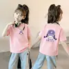 Camiseta de algodón puro para niña, estilo nuevo, verano, ropa de verano para niños, top de dibujos animados para niña, camiseta de manga corta, ropa elegante, camiseta interior