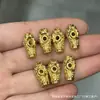 Acessórios de Latão Dourado Estilo Xizang Sementes de Paixão Coroa Piloto Argola de Pressão Joias de Contas Budistas DIY