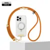 Cordão de Celular de Alta Qualidade com Duas Fivelas, Alça Longa Três-em-Um para Usar Cruzada no Corpo ou no Pescoço, Pulseira de Pulso Trançada Anti-Queda para Celular, Alça de Mochila