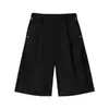 Yidao Vintage 2026 Verão Nova Marca Americana Tendência Retro Cor Sólida Solto Casual Caimento Calça de Terno Manga Três Quartos Masculino