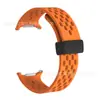 Para Samsung Watch Samsung Galaxy Watch7 Ultra 47mm Furo Magnético Pulseira de Silicone
