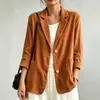 Americana y Europea Transfronteriza Amazon Comercio Exterior Nueva Chaqueta de Traje de Pana Casual Versátil de Otoño e Invierno Temperamento Retro