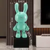 Adorno Grande de Pie de Conejo de Cuero Sintético Popular de Moda para Sala de Estar Sofá Decoración de Mueble de TV Transmisión en Vivo