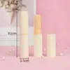 Tubo de bálsamo labial color beige estilo coreano 4G Material para tubo de bálsamo labial casero DIY Hilo lijado Tubo tubo vacío