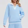 Sudadera Deportiva Caijue Europea y Americana Nueva con Media Cremallera para Mujer, Polo Casual Holgado, Traje Deportivo de Tenis