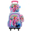 Nueva Lindo Carrito Escolar para Estudiantes de Primaria Grados 3~6 Set de Tres Piezas de Dibujos Animados Mochila Escolar de Dos Ruedas Seis Ruedas para Niños Lista para la Venta