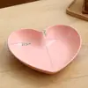 Prato Fofo Popular em Formato de Coração da Amazon, Prato de Frutas, Prato de Salada, Três Tamanhos, Louça Doméstica Resistente a Quebras, Prato de Doces