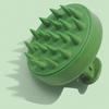 Cepillo para el cabello de paja de trigo Cepillo de masaje para el baño de adultos Artefacto para el champú Cepillo de silicona para fregar el champú para el hogar