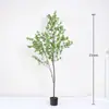 Planta Artificial Grande Nórdica de Interior Árbol Campanilla Japonesa Árbol Falso Planta en Maceta Decoración para Ventana de Casa de Huéspedes Planta Verde Falsa
