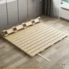 Estructura de Cama Tatami con Tablero de Cama de Madera de Cedro, Cama de Piso a Prueba de Humedad, Colchón de Madera Maciza, Estructura Plegable Transpirable de Madera de Pino