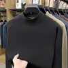 Nova blusa de moletom masculina com gola redonda, dupla face, felpada, de veludo alemão, para outono e inverno, moderna, casual, versátil, peça básica para homens