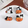 Aliexpress Broche Creativo Lindo de Gato Pato Transfronterizo Personalizado Dibujos Animados Calabaza de Halloween Accesorios Insignia Combinación