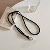 Han Feng Girl Love Galvanated prata Bead Chain Mobile Phone Case Chain Distinto Cruzamento Pulseira Long Chain Lanyard Portátil