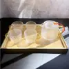 Mini Tetera de Vidrio Estilo Retro Pequeña Resistente a Altas Temperaturas con Filtro Infusor de Té Transparente Juego de Tetera Kung Fu