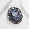 Beleza cabeça de gema broche europeu e americano retro palácio fixo pino personalizado moda roupas femininas casaco acessórios acessórios