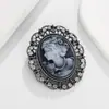 Broches Retrô Europeus e Americanos Transfronteiriços, Boutonnières de Retrato de Beleza, Broches de Strass de Alta Qualidade, Pins de Peito para Suéteres, Atacado de Joias