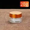 Botella de vidrio transparente para crema al por mayor 30g botella de cosméticos de viaje botella de crema portátil botella vacía para muestra de crema para ojos