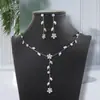 Conjunto de Joias Colar Brincos Transfronteiriço Conjunto de Joias de Alto Padrão com Pingente de Franja para Mulheres Luxo Leve Conjunto de Joias para Vestido de Banquete de Casamento