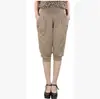 Calça Harem de Verão Feminina, Legging Cropped de Seda Gelada, Modelagem Justa, Tamanho Grande, Legging Cropped de Renda de Cintura Alta