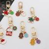 Llavero Serie Navideña Árbol de Navidad Lindo Anciano Campana Copo de Nieve Colgante para Bolsa de Airpods Accesorios de Aleación