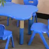 Jardim de Infância Educação Infantil Ondas Mesa para Seis Pessoas Mesa de Escrita para Aluno Aprendizagem Mesa Longa Quadrada Plástico Mesa e Cadeira para Bebê