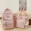 Mochila Escolar Estilo Japonés Ins Nicho Nueva de Alto Valor Fresca Dulce Estrella para Estudiantes de Secundaria y Preparatoria
