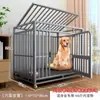 Gaiola para Cachorro Interna com Casinha, Gaiola Sanitária de Tubo Quadrado, Gaiola de Ferro Espessado, Animal de Estimação Cão Grande Completo Atacado Metabo
