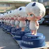 Escultura Grande de Fibra de Vidrio de Dibujos Animados Escultura Personalizada de Niña Danzante del León Chino Adornos de Decoración para Exteriores de Centros Comerciales
