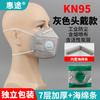 Mascarilla Genuina N95 Doble Válvula de Respiración Mascarilla para Polvo Anti-Polvo Industrial Olor Pintor Montada en la Cabeza 7 Capas Kn95