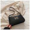 Bolsa Pequena Quadrada Personalizada Bolsa de Axila para Mulheres 2025 Nova Moda Laço Textura Nicho Feminino Estilo Normcore Bolsa de Ombro