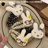 Presilha de cabelo grande Miffy com estampa floral de outono, novo acessório fofo para cabelo de menina para outono e inverno, adequado para franjas e penteados presos