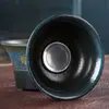 Cambio gradual cerámica negra gres colador de té de cerámica colador de té de gres Plato Grupo accesorios ceremonia del té accesorios juego de té kung fu colador de té