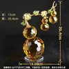 Adorno de Calabaza Amarilla de Cristal con Loto Morado en Stock para Decoración de Entrada de Sala de Estar en Casa, Cuenta de Video de Tiktok, Envío Directo de Una Pieza