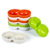10 Plato de restaurante con sabor a olla caliente de doble rejilla, plato para mojar, plato para condimentar, plato pequeño de porcelana de imitación de melamina, plato de autoservicio sumergido en salsa de soja, plato de vinagre comercial