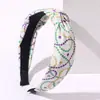 Diadema Nudo de Estrella de Carnaval Europeo y Americano Transfronteriza para Mujer, Diadema de Moda Personalizada con Estampado Colorido, Accesorio para el Cabello de Fiesta y Festival